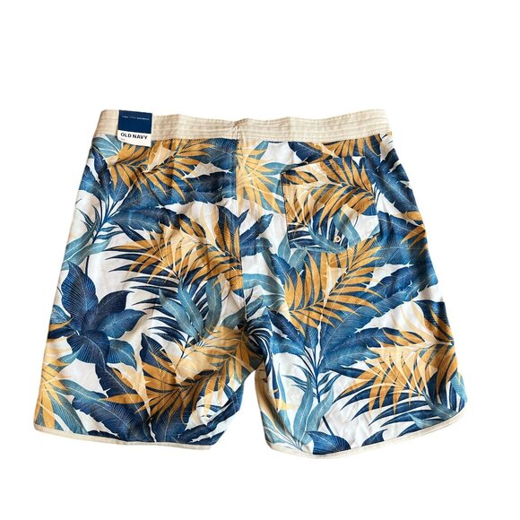 New OLD NAVY NWT Men’s Swim Trunks Size 40 XXL Tropical Print Nice Colourful - Picture 5 of 9